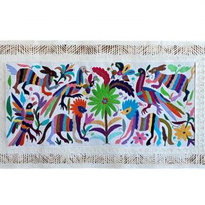 Papel Amate Wall Art with Otomi Embroidery