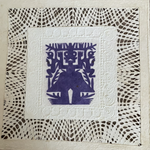 Papel Amate – with Purple Nuju Sprit Paper Cutout 12″ x 12″ $30.