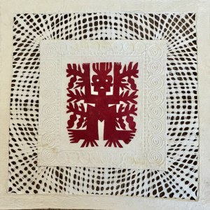 Papel Amate Wall Art with Nuju Spirit Cutout 12″ x 12″ $30.00